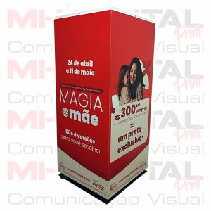 Adesivo Vinílico 08 - HP Látex Vinil Monomérico Branco  4x0 Impressão HP Látex Sem acabamento 