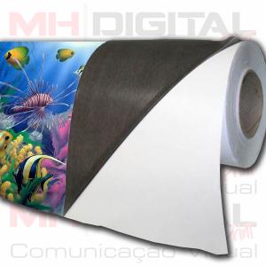 Adesivo Vinílico 08 Blackout - Eco-Solvente Vinil Monomérico Branco Cola Preta  4x0 Impressão Eco-Solvente Sem acabamento 