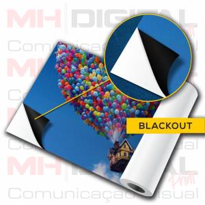 Adesivo Vinílico 08 Blackout - HP Látex Vinil Monomérico Branco Cola Preta  4x0 Impressão HP Látex Sem acabamento 