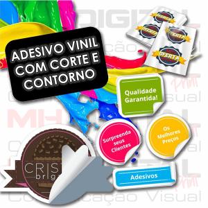 Adesivo Vinílico 08 C/ Recorte - HP Látex Vinil Monomérico Branco  4x0 Impressão HP Látex Corte e Contorno - A Grade deve ser enviada Montada